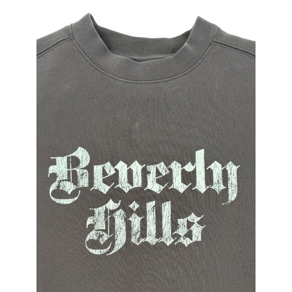H&M Brown Beverly Hills Crewneck Graphic Pullover Sweatshirt | Gunge Streetwear - Picture 9 of 13